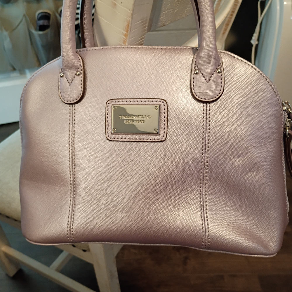 Tignanello Metallic Lavender Satchel